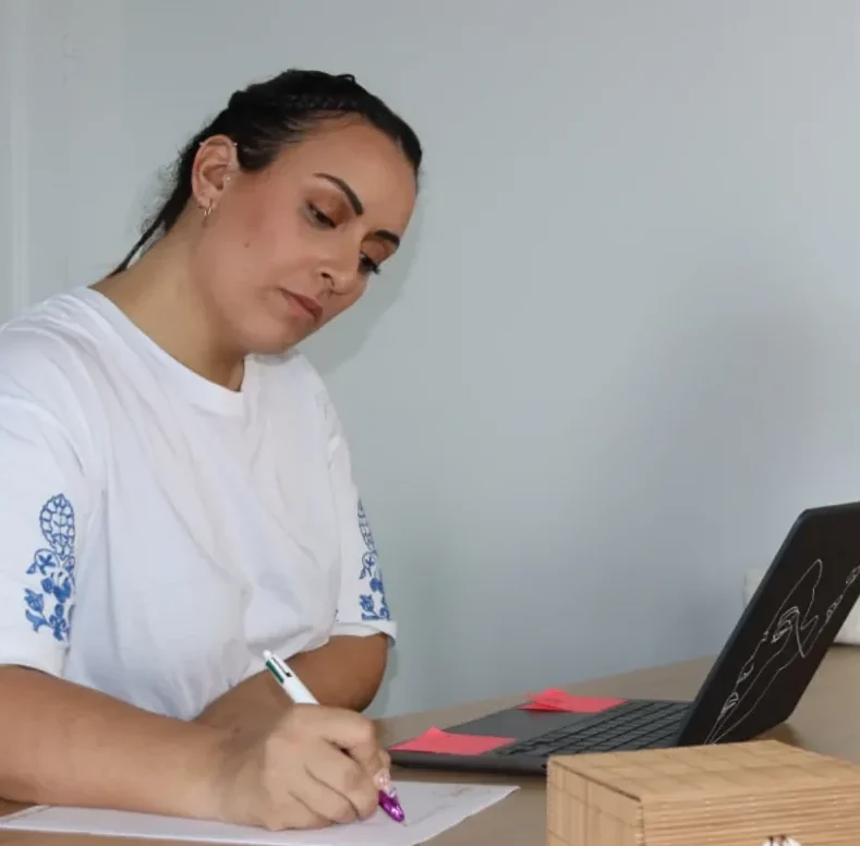 Leïla en séance de coaching